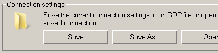 Save RDP settings