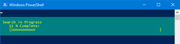 screenshot of progress bar 11% complete